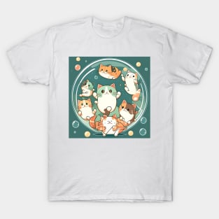 Happy Cute Cats - Funny Cats T-Shirt